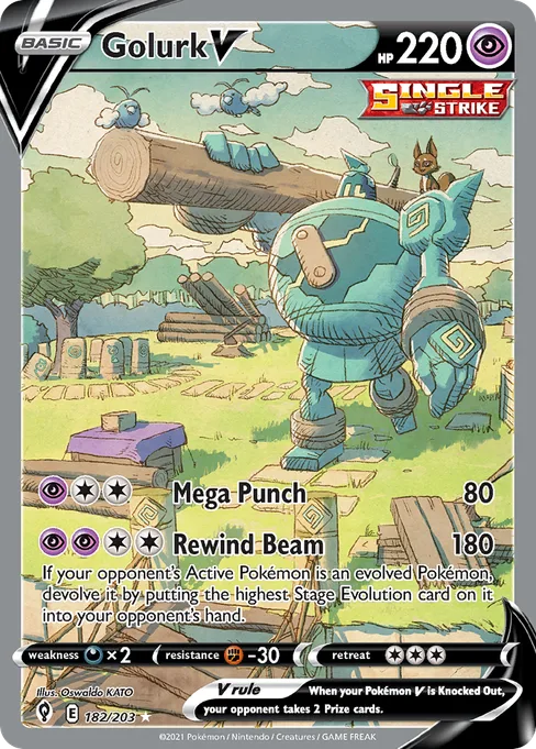 Golurk V, Evolving Skies #182
