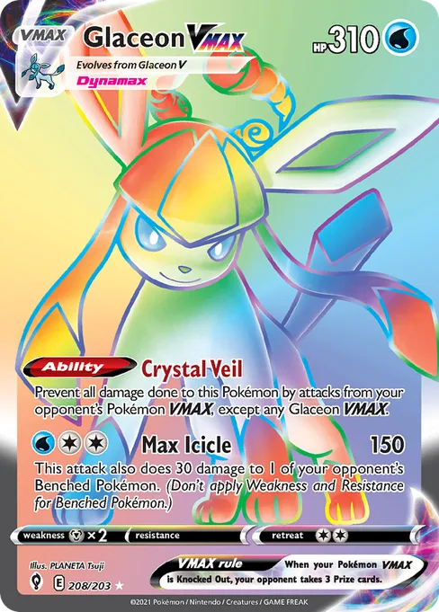 Glaceon VMAX, Evolving Skies #208