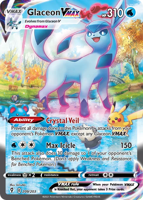 Glaceon VMAX, Evolving Skies #209
