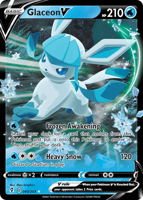 Glaceon V, Evolving Skies #40
