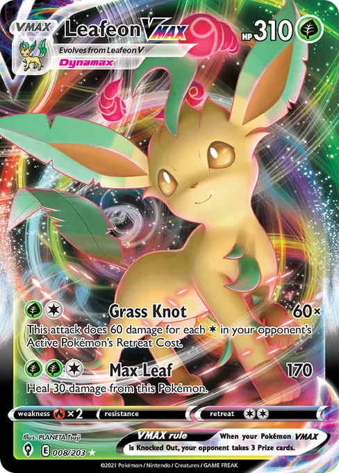 Leafeon VMAX, Evolving Skies #8