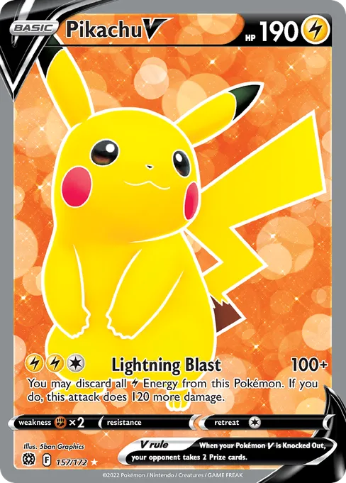 Pikachu V, Brilliant Stars #157