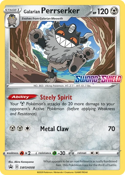 Galarian Perrserker, SWSH Black Star Promos #SWSH008