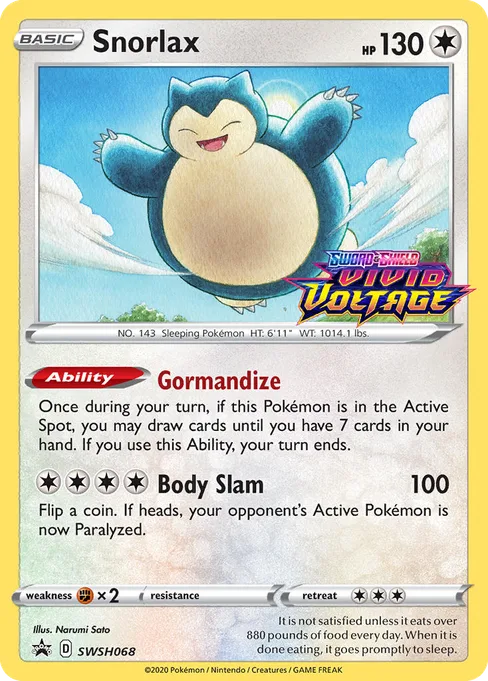 Snorlax, SWSH Black Star Promos #SWSH068