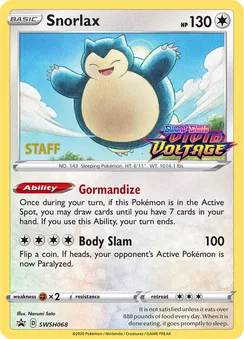Snorlax, Staff stamp