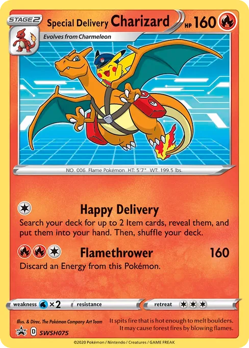 Special Delivery Charizard, SWSH Black Star Promos #SWSH075