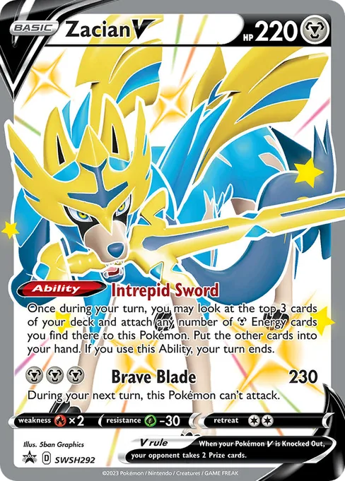 Zacian V, SWSH Black Star Promos #SWSH292