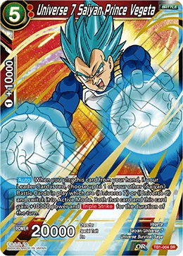 Universe 7 Saiyan Prince Vegeta, The Tournament of Power #TB1-004
