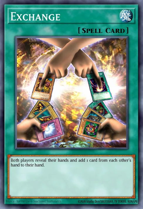 Exchange, Yu-Gi-Oh! The Sacred Cards promotional cards #TSC-E001