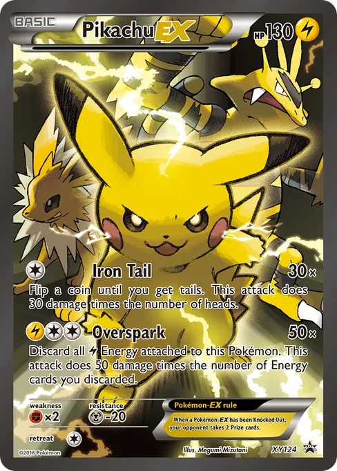 Pikachu-EX, XY Black Star Promos #XY124